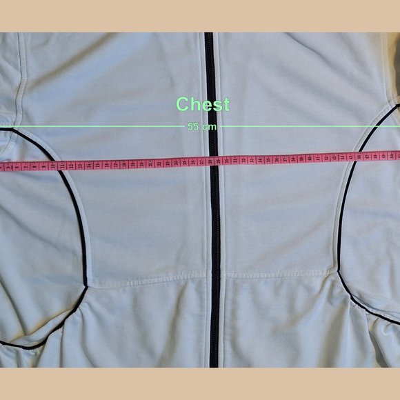 VTG Euro Joy Womens Large Athletic White Jacket Golf Tennis 80s 90s Length 25" - Picture 3 of 9